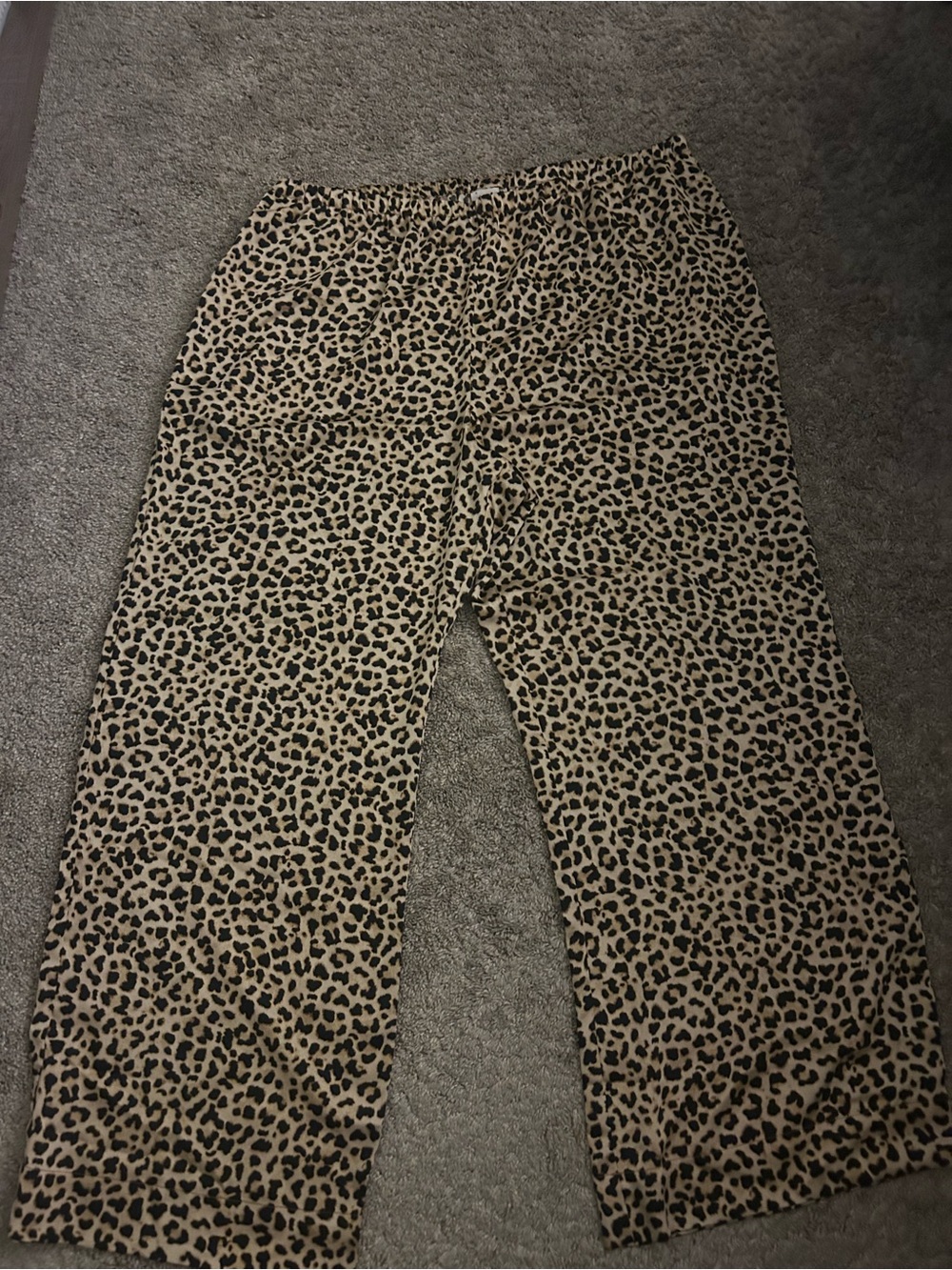 a new day Leopard Print Silk Wide Leg Pants - Tan and Black